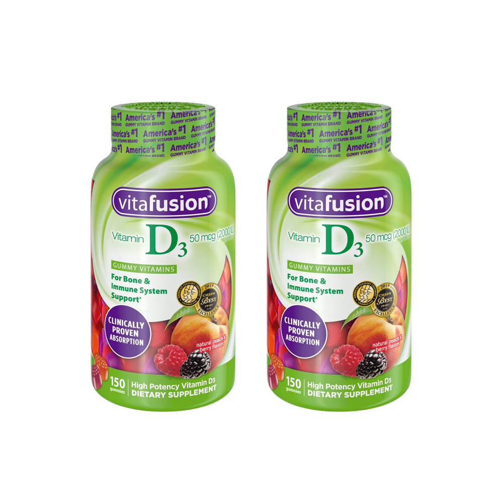 <b>Vitafusion 비타민D</b> 결핍 플러스 콜레 칼시 페롤 비타민디효능 150젤리 1+1