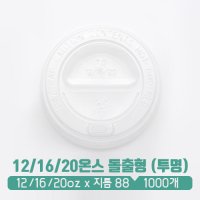 12/16온스 타공 돌출리드 (투명)