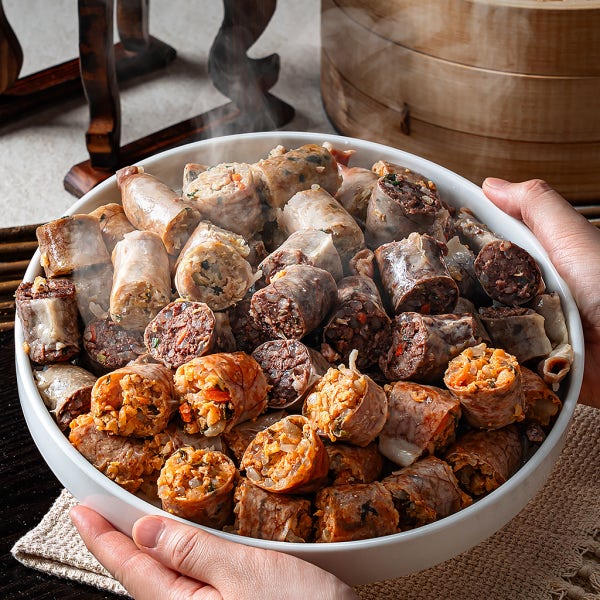 백년밥상 김치 야채 찹쌀 고기 전여친 모듬 순대 4가지맛