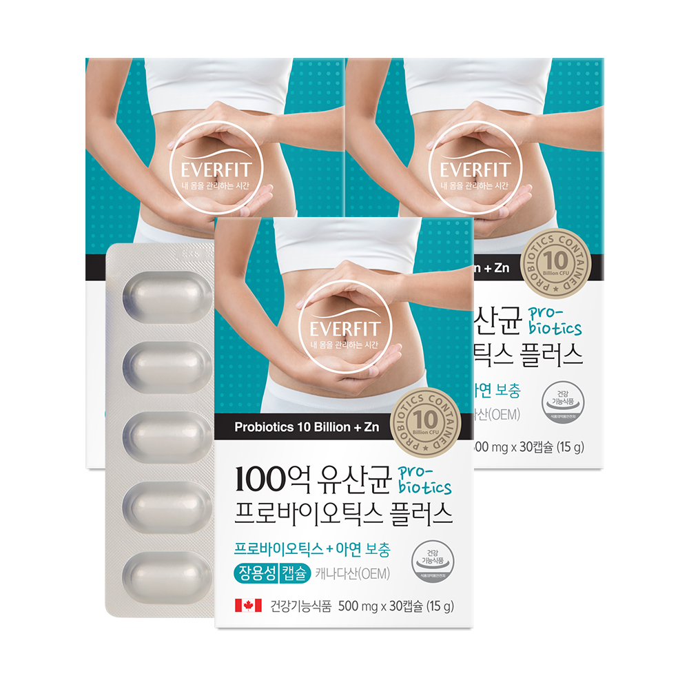 에버핏 내츄럴플러스 에버핏 100억 유산균 프로바이오틱스 플러스