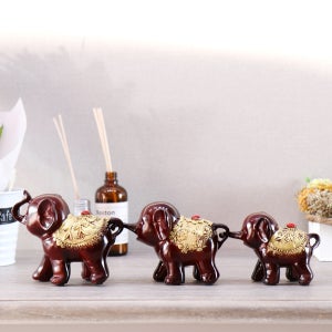줄줄이 코끼리 장식품 풍수 인테리어 소품 OEL004