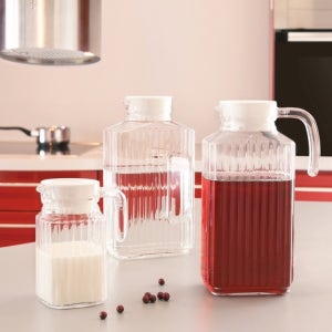 1+1 내열 유리 물병 미니 저그 유리병 냉장고 카페 물통 보틀 500ml 콰드로