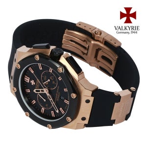 DAS CHRONO V-7075GBBF (18K금도금/풀옵션) 블랙메탈줄+실리콘밴드+가죽즐