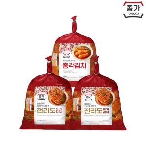 종가 전라도 포기김치 2.8kg 2개 + 총각김치 2.3kg 1개
