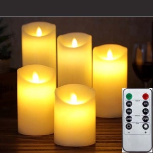 LED 흔들리는 전기초 전자 양초 인테리어등 무드등 리모컨 캔들 장식 촛불
