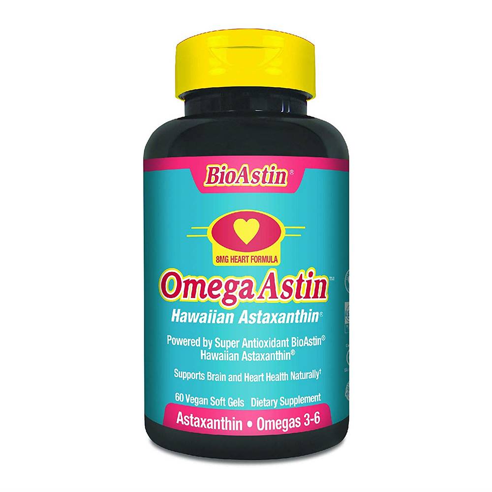 뉴트렉스 <b>오메가아스틴</b> 하와이안 아스타잔틴 비건 60캡슐 - NUTREX OmegaAstin VEGAN Omega