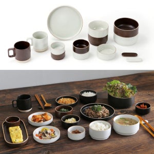 옳음 2인 14P 신혼그릇세트 도자기 식기세트 신혼부부 예쁜