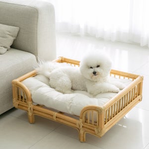 라탄 강아지침대 쇼파 고양이해먹 애견 펫베드 원목침대 개 반려견 애완견
