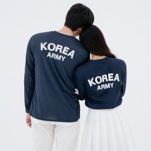 쿨링 ROKA 로카 긴팔티 네이비 - 군인 로카티 수영장 물놀이 스포츠웨어 트레이닝 기능성 헬스티 커플티 반티 단체복 체육대회 유니폼 훈련 PX 피지컬 남녀공용