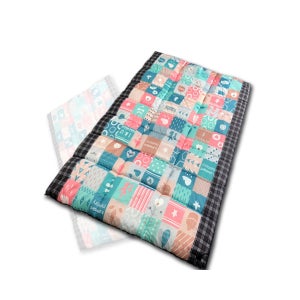 콜럼버스 테마가 있는 디자인 차박 침낭 이불겸용 글램핑Q 퀼팅Q