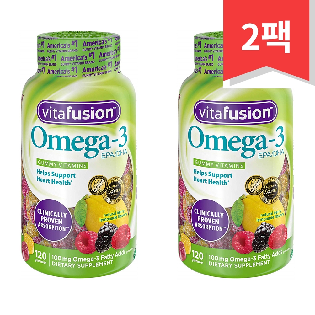 <b>Vitafusion Omega3</b> <b>비타퓨전 오메가3</b> 120구미 2개