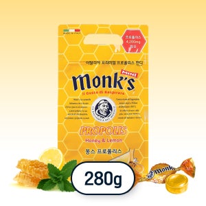 몽스 프로폴리스 캔디 이탈리아 민트 목캔디 박하사탕 280g, 1개