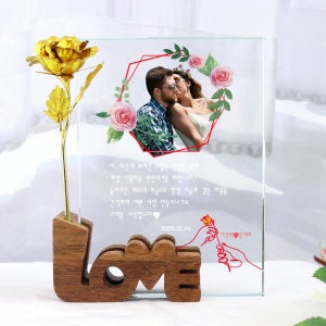 패모아 러브상패-07(금장미증정) - 프로포즈상패 결혼기념일 발렌타인 화이트데이 연인선물