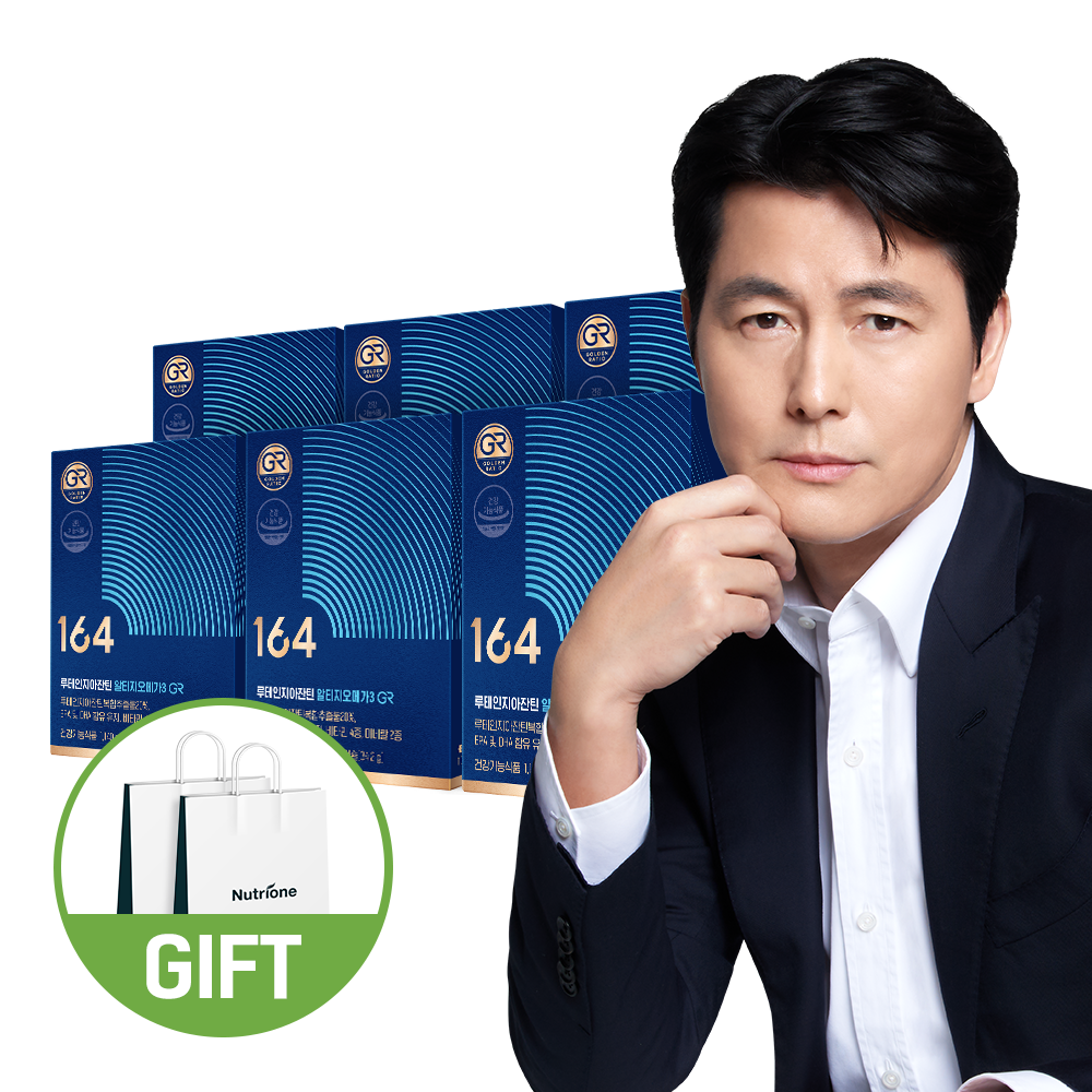 뉴트리원 164 정우성 <b>루테인</b> 지아잔틴 <b>알티지 오메가3</b> GR 6박스 6개월분