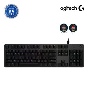 로지텍코리아 공식 G512 GX 기계식 게이밍 키보드 블랙, 적축