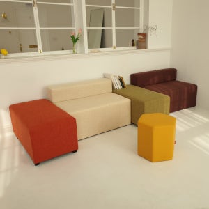 E4 카페쇼파 병원 카페 매장 미용실 대기실 휴게실 로비 모듈 소파 벤치스툴 1000mm