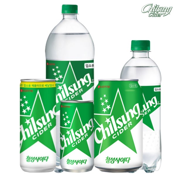 칠성사이다 업소용 190ml 245ml 355ml 500ml 1.25L 15입 각3개씩