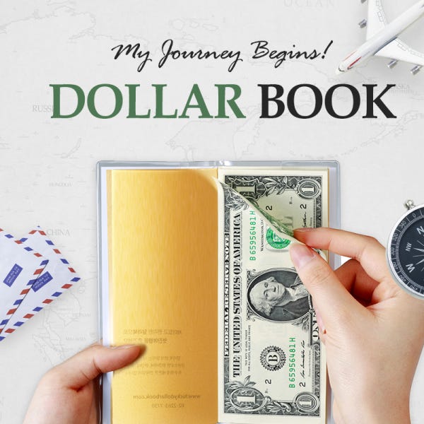 럭키달러북 미국달러10$ 선물용(고급봉투 무료) 센스있는 달러선물 주문제작가능