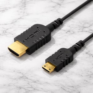 미니 HDMI 유연한 케이블 부드러운 초슬림 카메라 모니터 연결선 0.6m, 1개