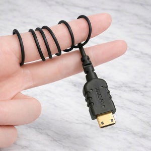 미니 HDMI 유연한 케이블 부드러운 초슬림 카메라 모니터 연결선 0.6m, 1개