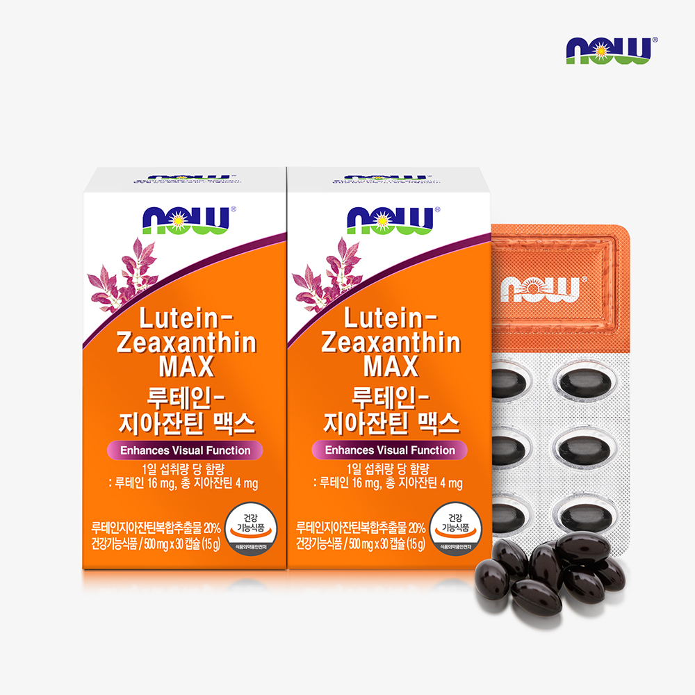 <b>나우푸드</b> 루테인 <b>지아잔틴</b> 맥스 30캡슐 2박스 2개월분