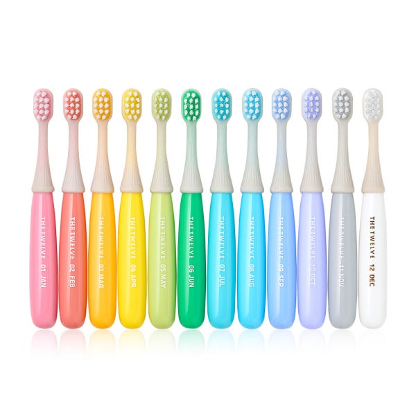 더우드랜드 더트웰브 유아 아기 칫솔 어린이집 칫솔 파스텔 12color