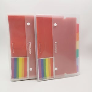 레인보우 포켓 파일 7칸 컬러 파일가방 과제정리