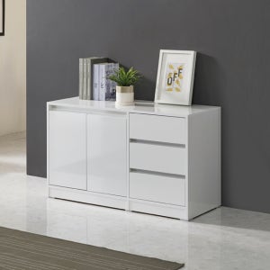 다용도 거실장 틈새 수납 모닝 1000 LPM (화이트) 팀버스리빙