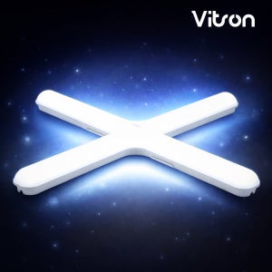 포유라이팅 LED 십자등 60w 주방 사무실 공장 창고 형광등 등기구 백색빛