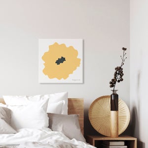 아트밀 해바라기 튤립 꽃 그림 일러스트 그림액자 - 해피니스 해바라기 (중대형) A2