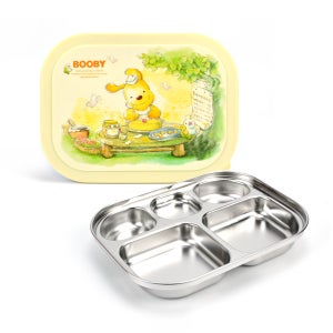 스텐 부비 밀폐형 도시락 어린이집식기 유아용도시락 유치원급식 아이식판 다이어트그릇
