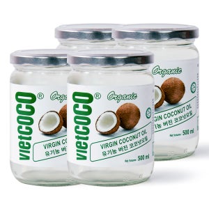 (번들)비엣코코 유기농 버진 코코넛오일 500ml 직수입 냉압착
