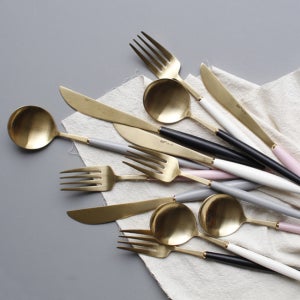 몽블랑 에펠 골드 양식기 디너 커트러리 스푼 포크 나이프 세트