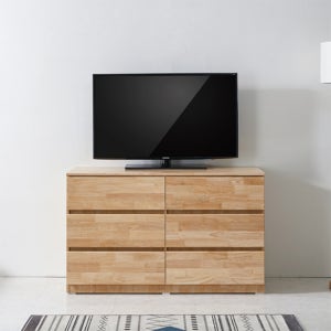 높은 거실장 서랍 러버 원목 1200 팀버스리빙