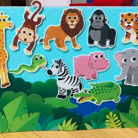 사파리동물펠트지 / zoo animals / 사파리배경 / 정글교구