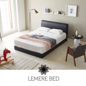 르메르 모던라인 가죽침대 슈퍼싱글침대 프레임 본넬매트리스 SS