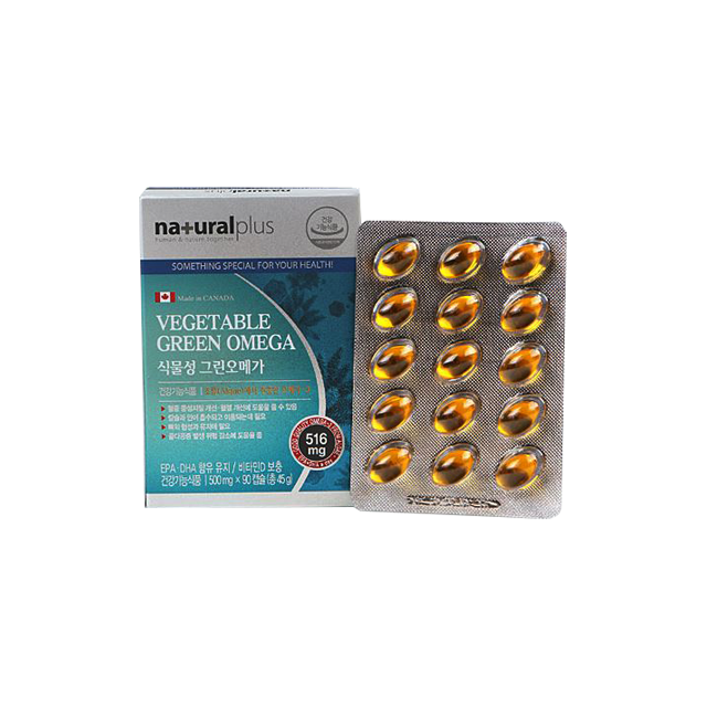 식물성<b>그린오메가3</b> [500mg x 90캡슐] - 캐나다직수입
