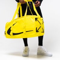 (SS20) 나이키 X 오프화이트 로고 더플백 옐로우 Off-White x Nike Duffle/Waist Bag Combo Opti Yellow CQ4246-731