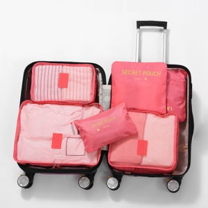 여행용 파우치 6종세트 캐리어 정리 의류 신발 속옷 파우치