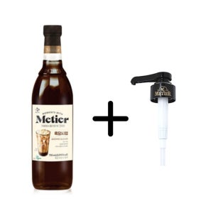 CJ 메티에 흑당 시럽 750ml 시럽 펌프 1개