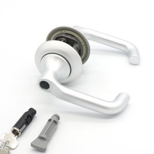 호페 방문손잡이 HOPPE 138 F1-2 알루미늄실버 방문고리