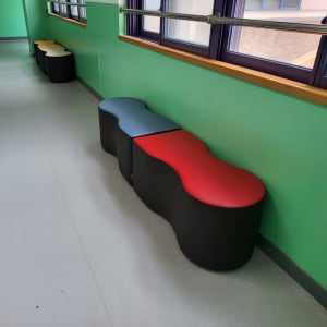 i48 벤치스툴 어린이집 유치원 학교 키즈카페 스포츠센터 방염 배색스툴 ver2