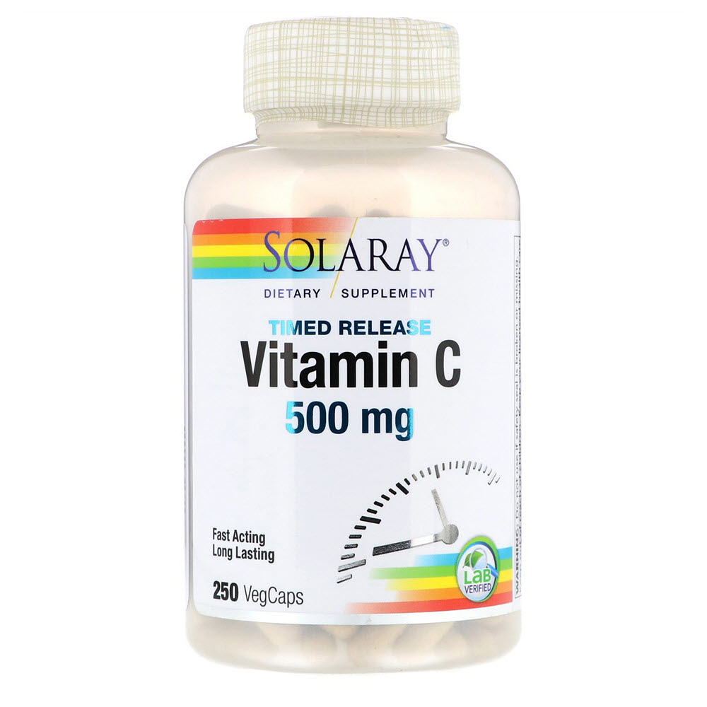 Solaray Vitamin C Timed Release 솔라레이 비타민 C 500 mg 250 베지 캡슐