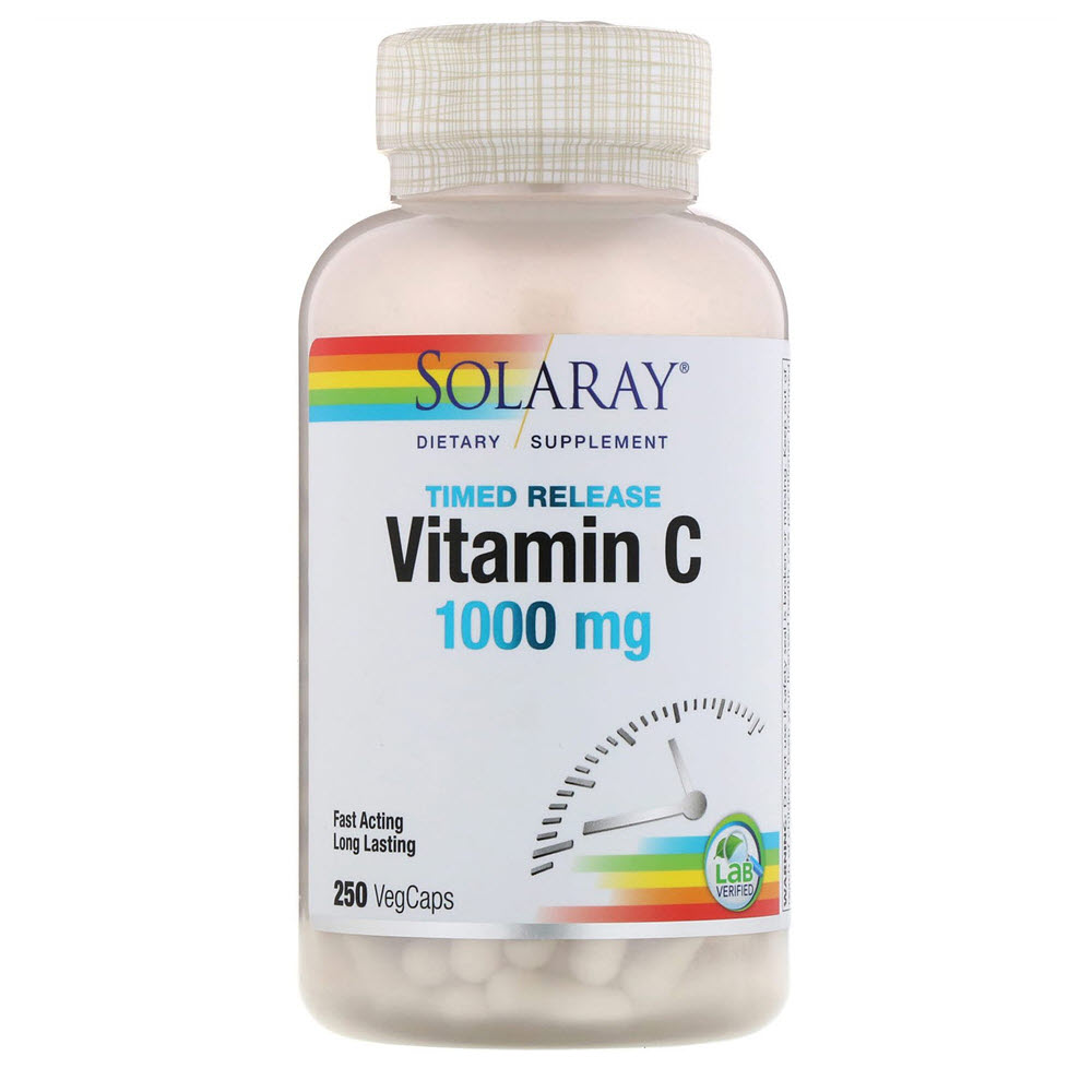 Solaray Vitamin C Timed Release 솔라레이 비타민 C 1000 mg 250 베지 캡슐