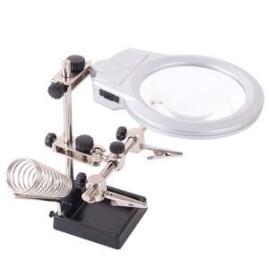 기판받침대 납땜 고정 집게 인두기 거치대 받침대 스탠드 확대경