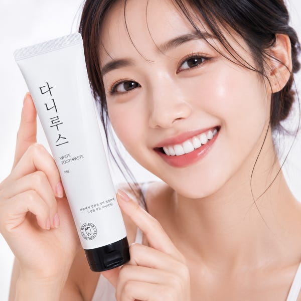 다니루스 미백치약 치아 화이트닝 누렁니 구취제거 자체 효과 입증