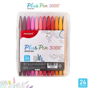 모나미 프러스펜3000 24색세트 플러스펜아이베이비아트