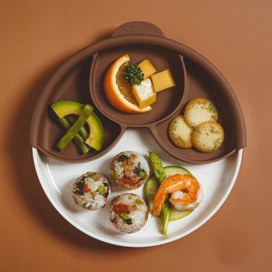 미니웨어 2세대 카사바 흡착식판 이유식기(디바이더 포함)