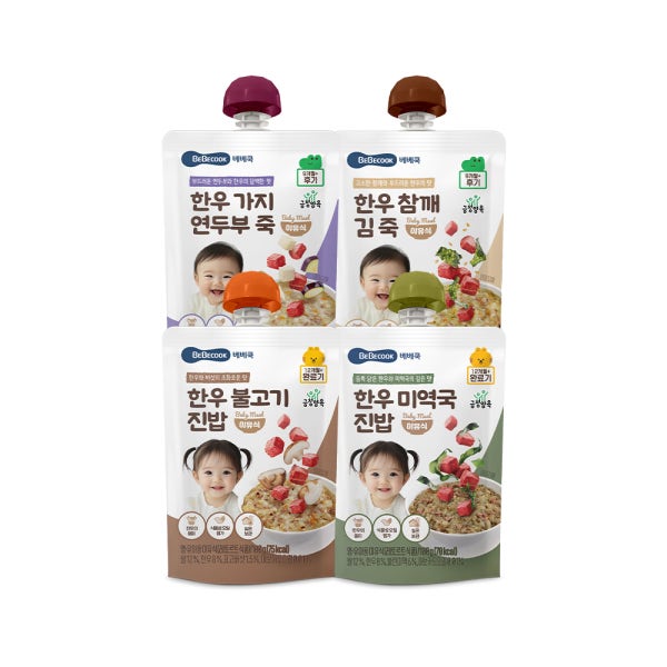 [베베쿡] 실온이유식 후기/완료기 파우치형 1박스 (100g x 10개입)