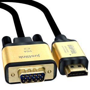 JUSTLINK HDMI to VGA RGB 골드메탈 케이블 1.8M